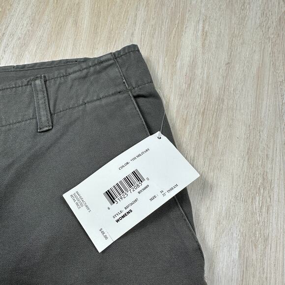NWT Calvin Klein Weekend Khaki Flat Front Relaxed Leg Solid Beige Y2K Pants 16 - Picture 9 of 15